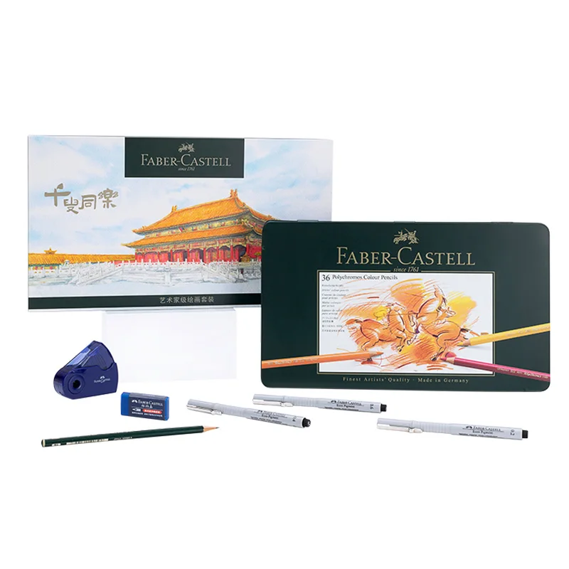 Faber-Castell Premium Quality Polychromos Colored Pencils 12 24 36 60 120  Tin Gift Set, Coloring Illustration Painting Artwork - AliExpress