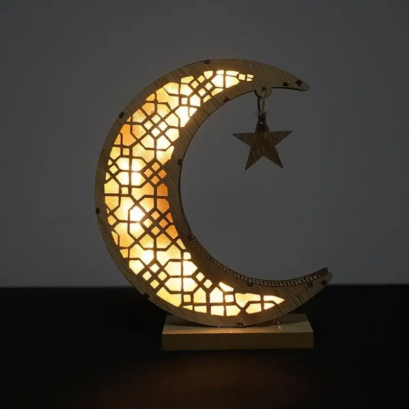 Ghirlanda Metallica Ramadan Mubarak – Luna E Stelle Con Segno Zodiacale Reversibile, Decorazione Da Parete Per Interni, Fiori Artificiali - 5