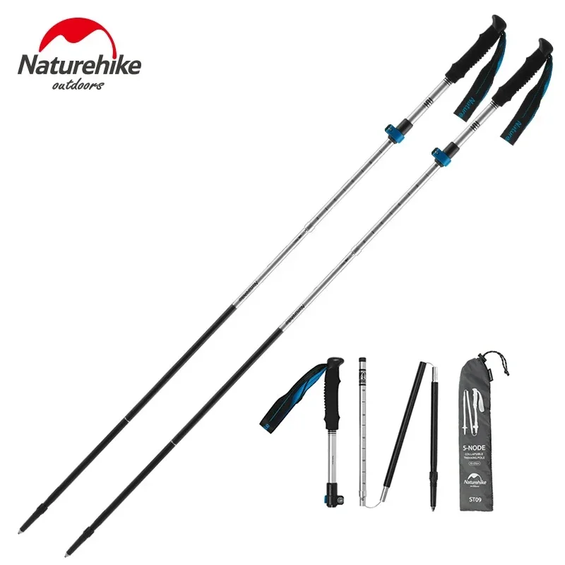 Naturehike Trekking Poles 2pcs Folding Five-section Lightweight Walking Climbing Stick