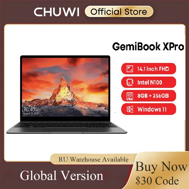 CHUWI GemiBook XPro 14inch UHD Screen Laptop 8GB RAM 256GB SSD Intel Celeron N100 Windows 11 Computer with Backlit Keyboard 1