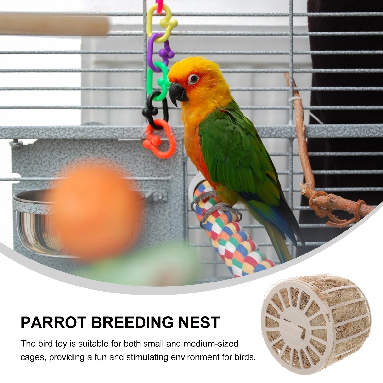 Bird Toys Bird Nest Birds Bird's Nest Toy Breeding Hatching Pot Canary Nests Cages Parrot Hideaway Shelter Pigeon Nesting Bowls