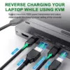 8K KVM HDMI Switch 2 Ports,KCEVE USB 3.0 KVM Switcher Box,Support 8K@60Hz 4K@120Hz for 2 Computers Share Mouse Keyboard Monitor 6