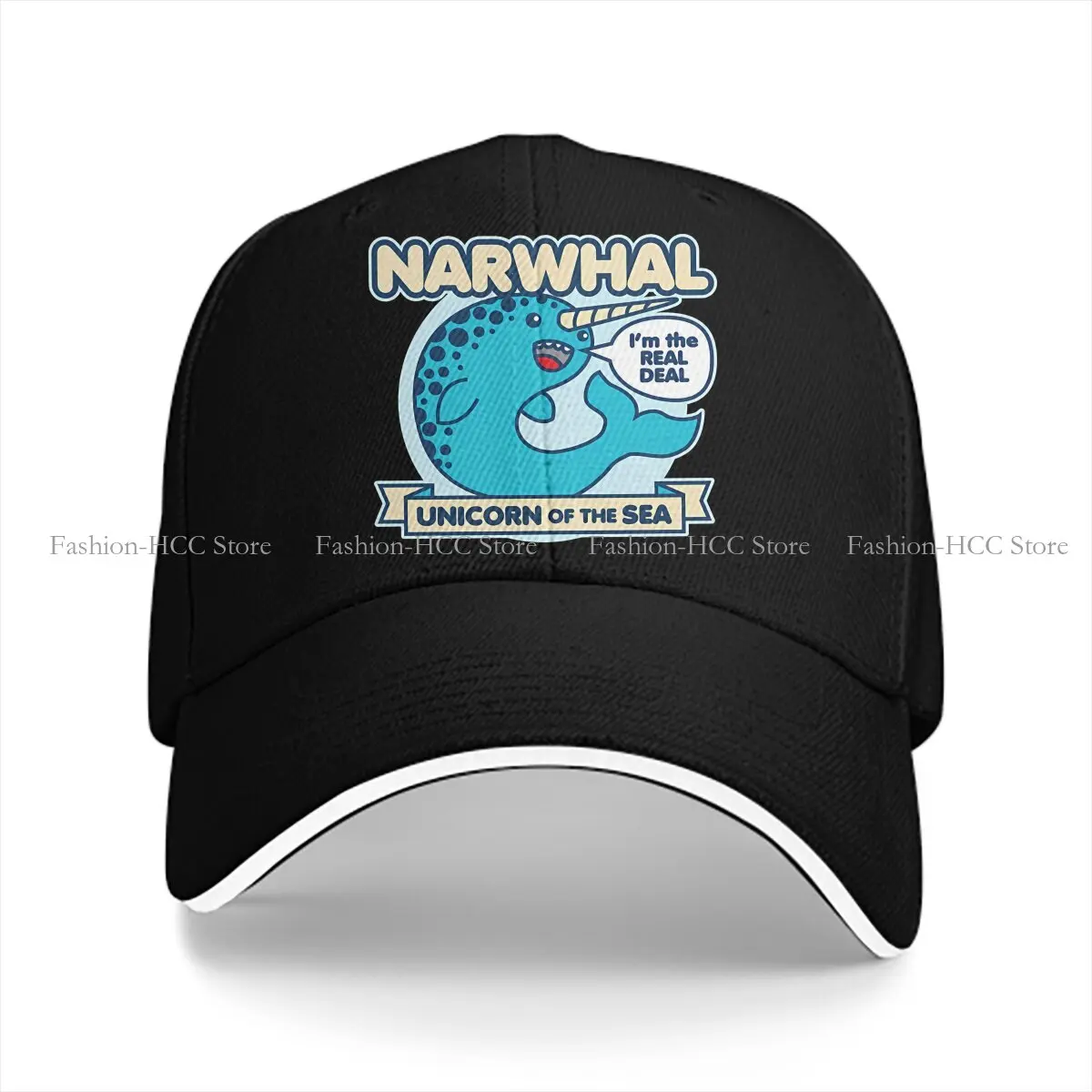 

Narwhal Multicolor Hat Peaked Cap I'm Real Deal Personalized Visor Protection Hats