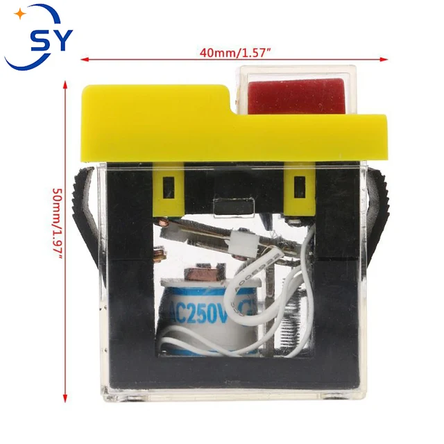 2 Interruttori Sicurezza KJD6 5E4 - 250V 6A, IP55, A Pulsante, Per Macchine Utensili - Foto 2