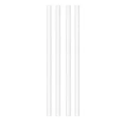 Durable Reusable Plastic Drinking Straws with Cleaning Brush - Set of 1 (4 Straws)