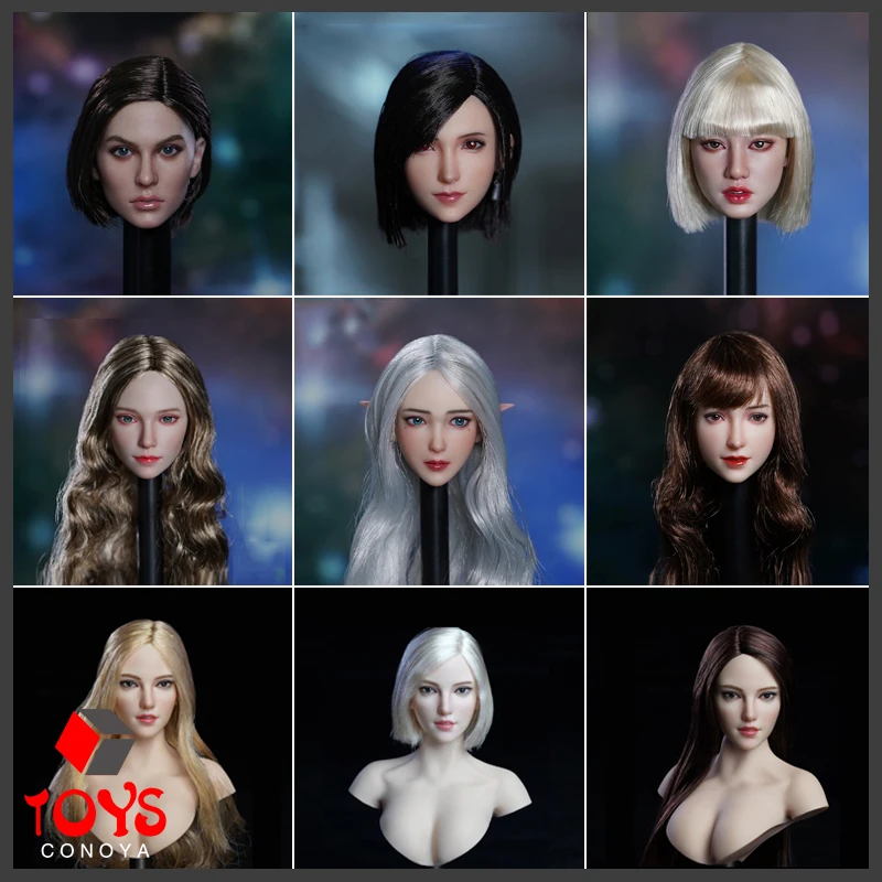 In Magazzino YMT073 1/6 Meier Head Sculpt Heavy Makeup Testa Femminile Carving Model F 12 Pollici TBL PH Soldier Action Figure Body - Foto 3