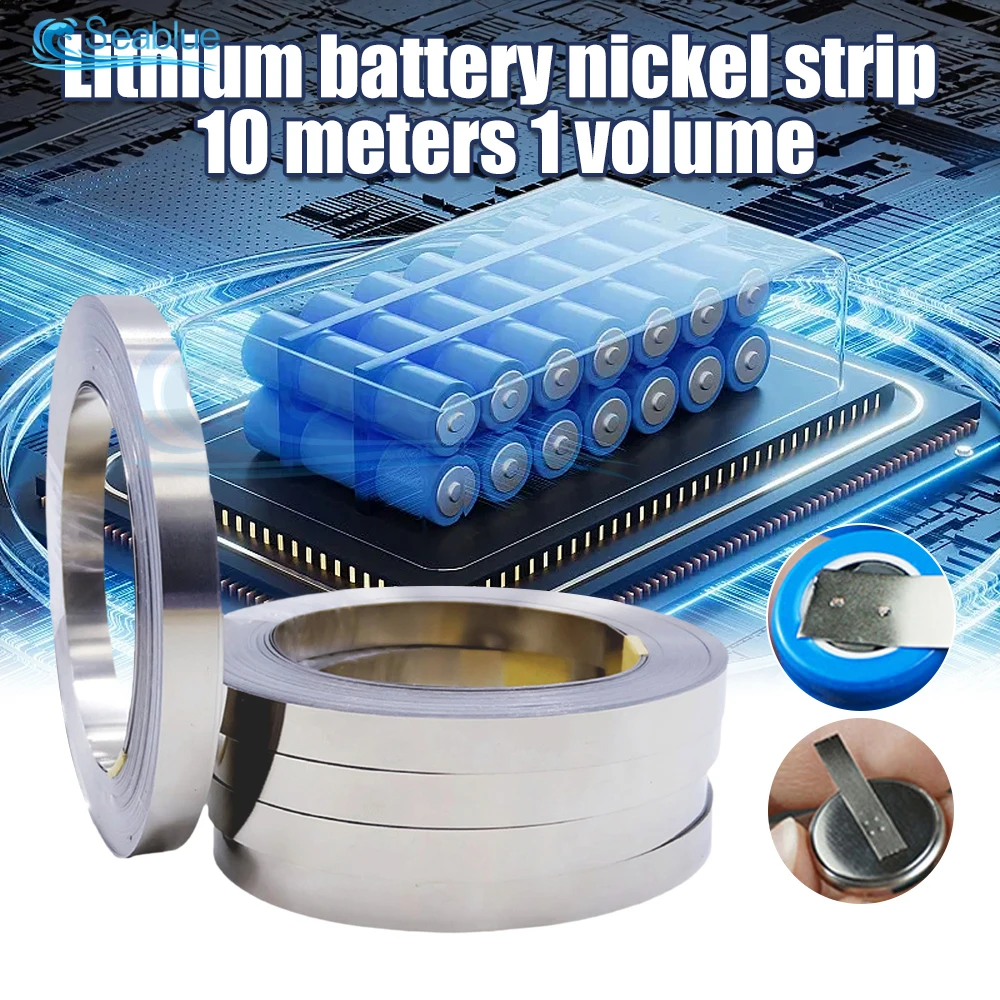 RoxNvm Bande Nickel, 2 Rouleaux De 10m Plaque Nickel Bande, 0.5 X 10mm