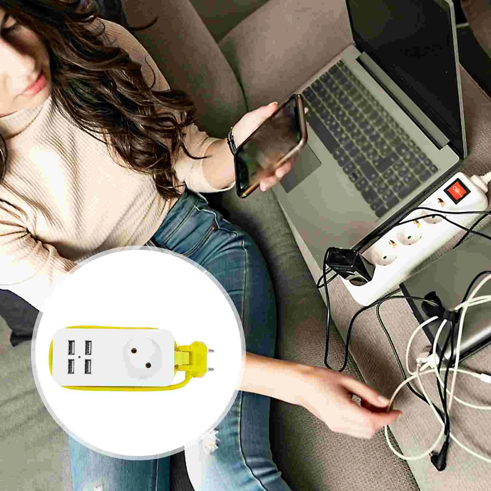 

Power Strip USB Phone Outlet Multifunction Multiple Sockets PC Plug Extension Charging