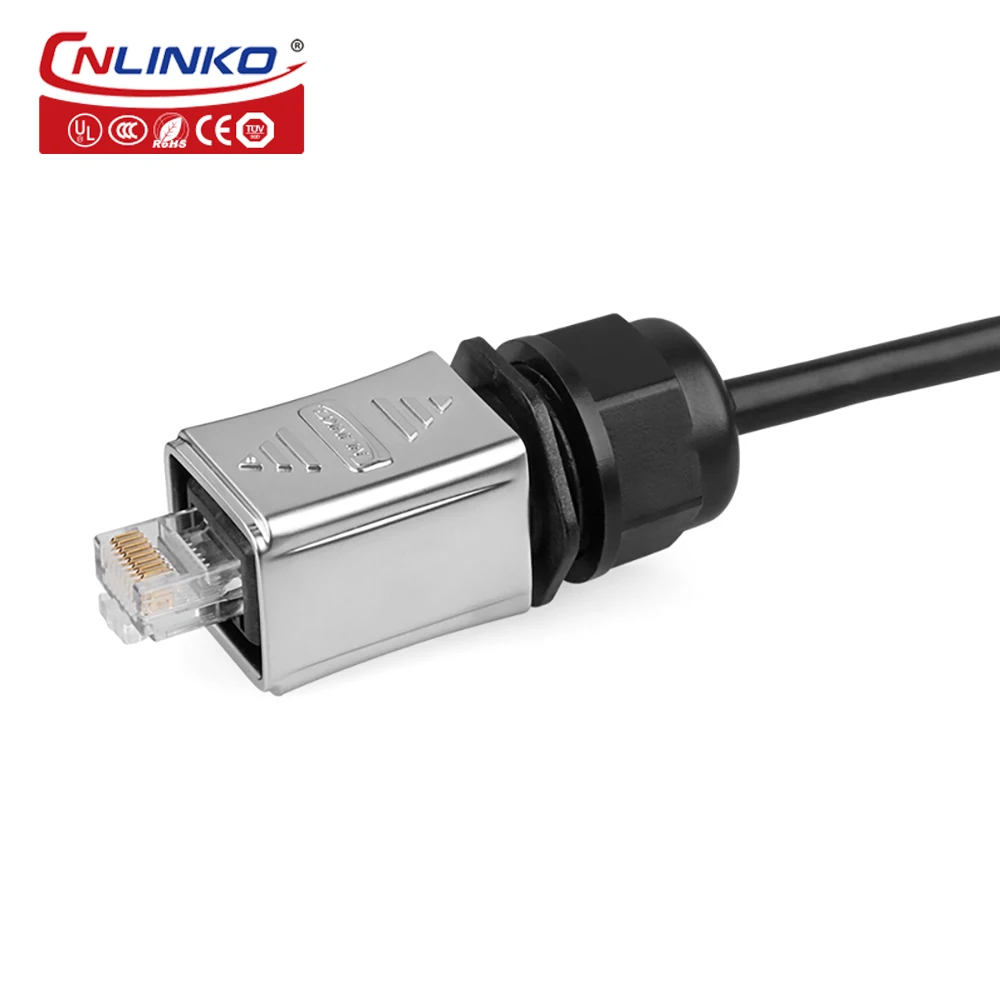 

Водонепроницаемый короткий Электрический разъем Rj45 с защитой Ip67