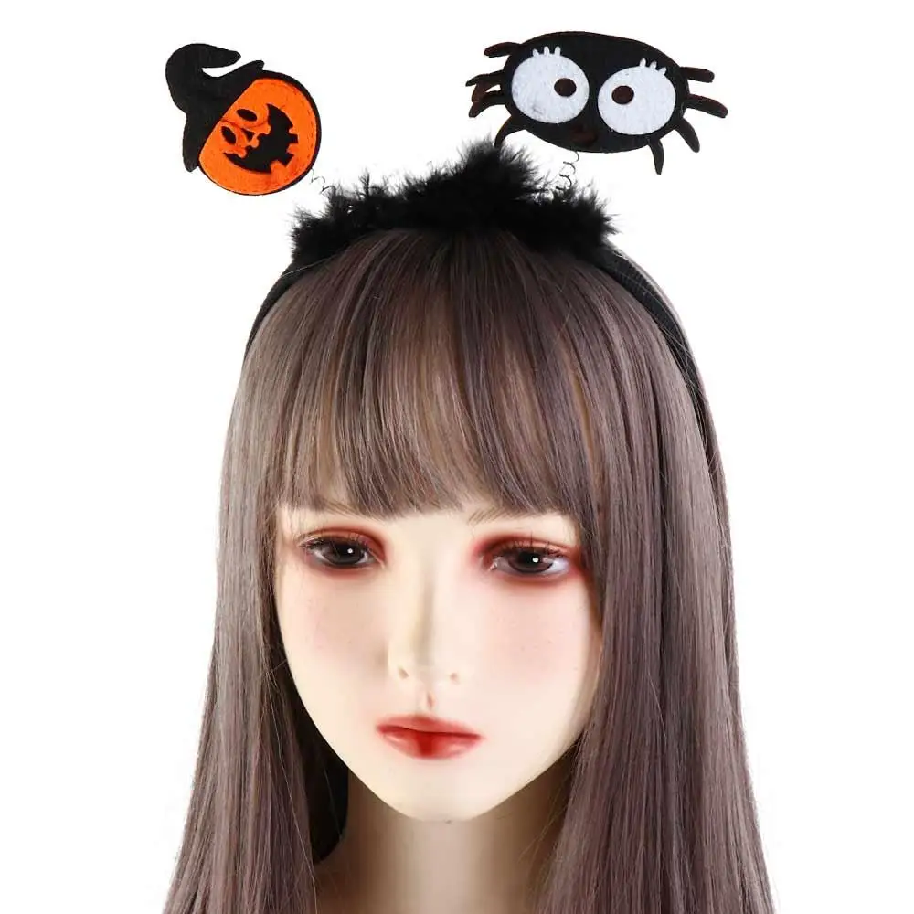 Gift Cartoon Halloween Feather Headband Pumkin Spider Pumkin Hairband Hair Hoop Hairband Ghost Headband Girl