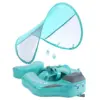 Baby Swimming Float Seat with Canopy Sunshade Inflatable Infant Safety for Pool Beach Swim Floaties Ring Accessories Summer Toy 6