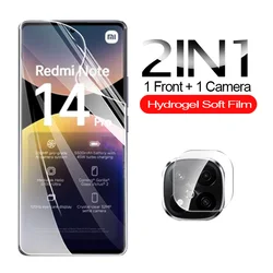 6 - in - 1 Hydrogel Screen and Camera Protector Film - RedmiNote 14 Pro 4G (2 in 1 1Front 1Lens)