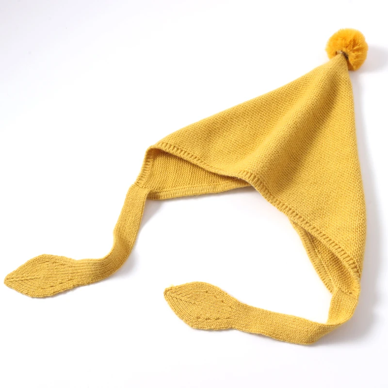 Winter Frühling Baby Hut Im Freien Feste Wolle Kaschmir Gestrickte Mädchen Jungen Pompom Kappe Beanie Kinder Warme Ohr Schutz Motorhaube Hut – Detail 10