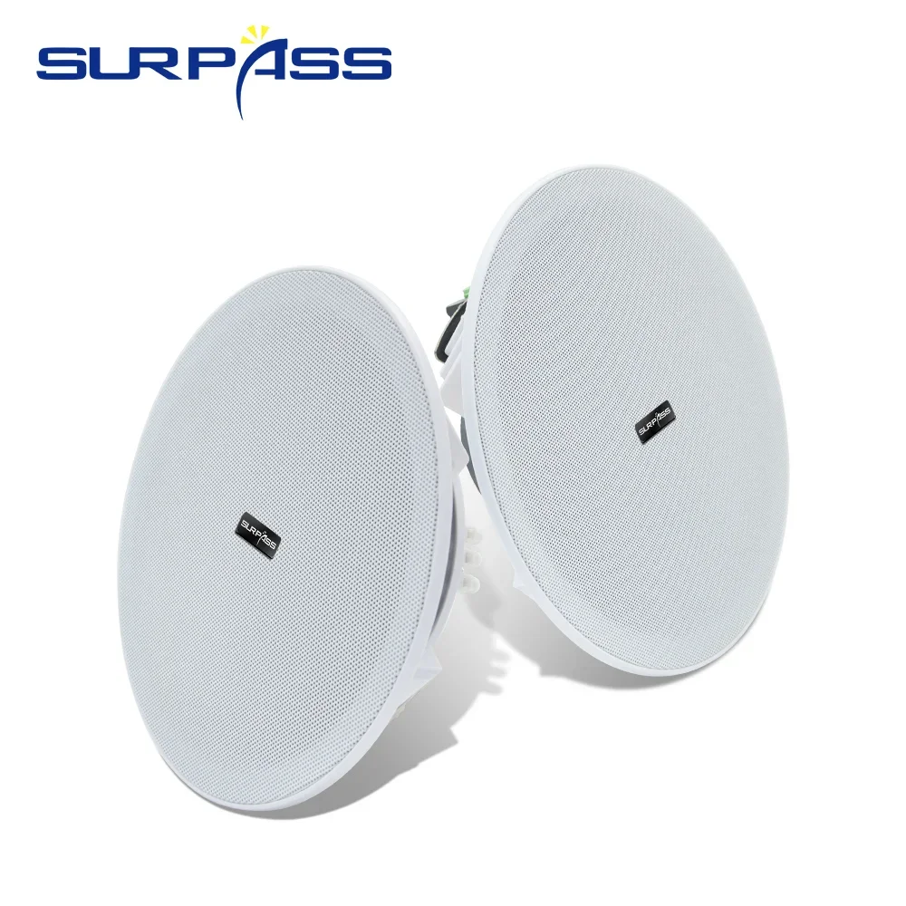Home 4pcs Ceiling Bluetooth Speaker System 8 Inch 20W in Ceiling Speaker Built-in Digital Class D Amplifier Loudspeaker Hotel