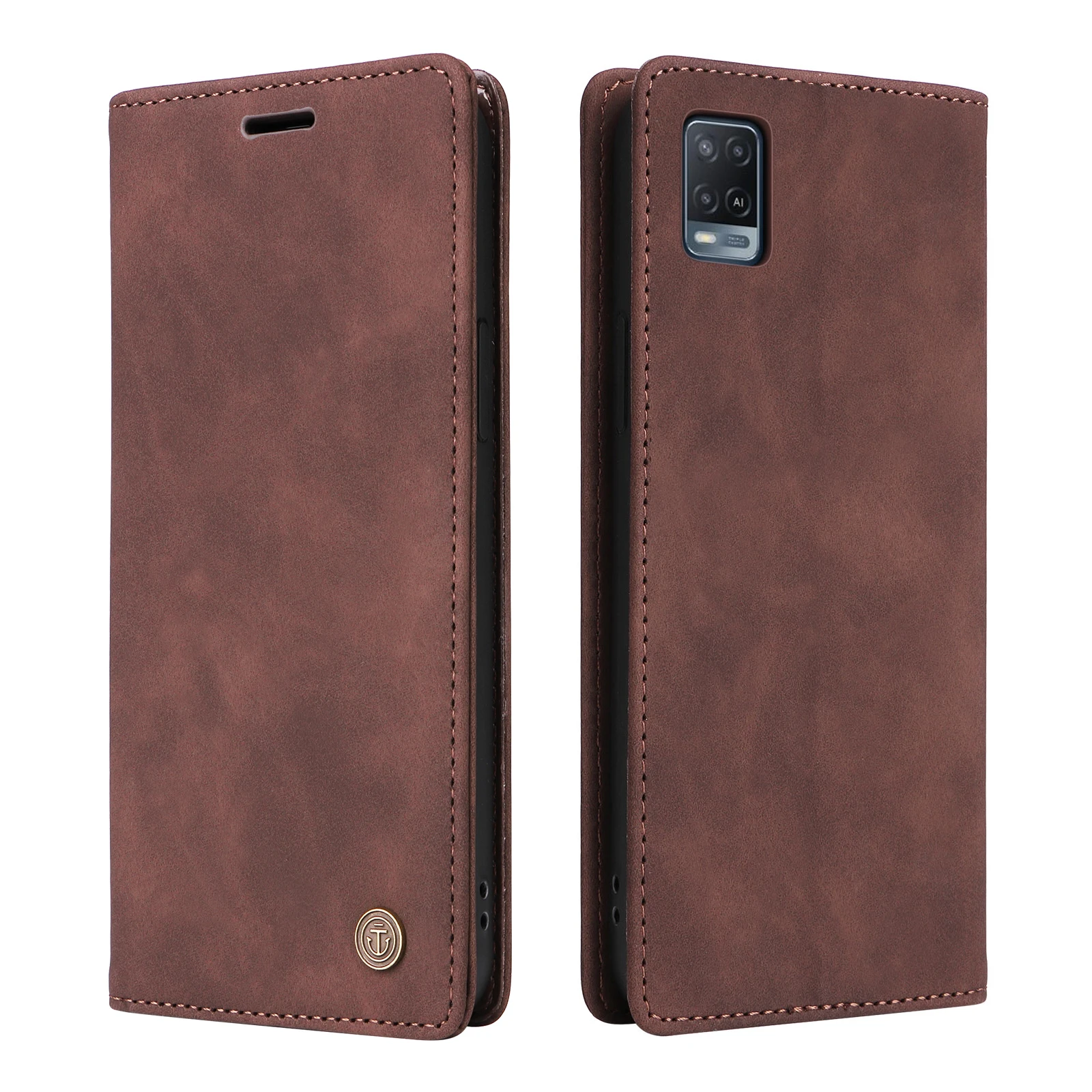 Leather Flip Wallet Phone Case with Stand Feature