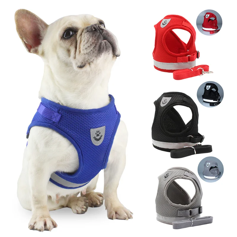 Pet Dog Chest Strap Reflective Dog Traction Rope Small Dog Cat Vest