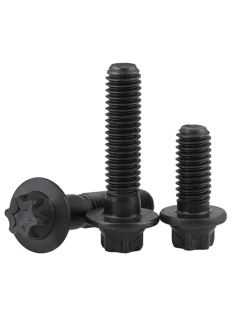 Vis à Tête Hexagonale Bouton M5x10mm - Lot De 50 Pièces - Acier Allié 10.9, Noir - Pour Bricolage Ou Mécanique