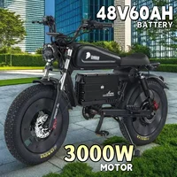 Electric bicycle 3000W Powerful dual motor 48V 60AH lithium battery e-bike adult Mountain Off road city commuting Electric Bike