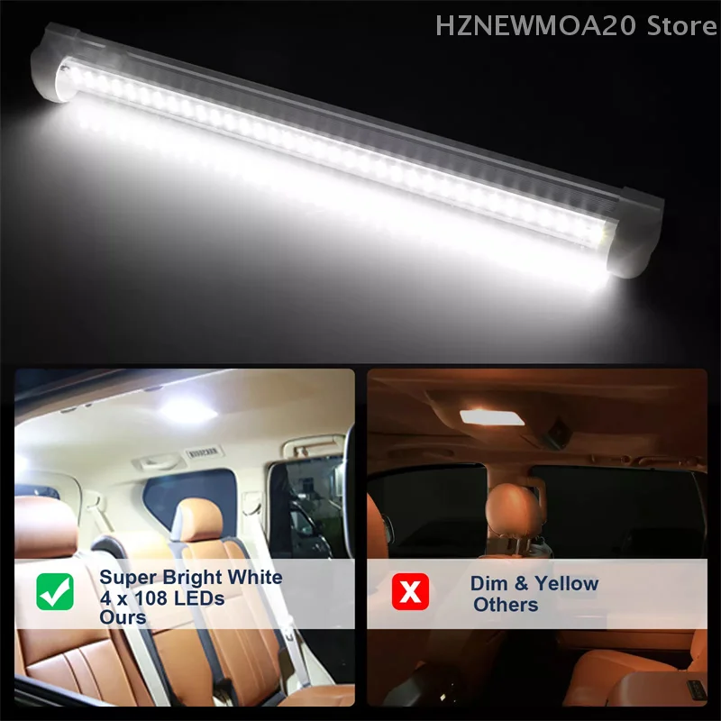 4PCS LED 12v Motorhome LED Ceiling Light Van RV Cargo Boat Cabinet Enclosed Trailer Lights 12v Camper Caravan Lights