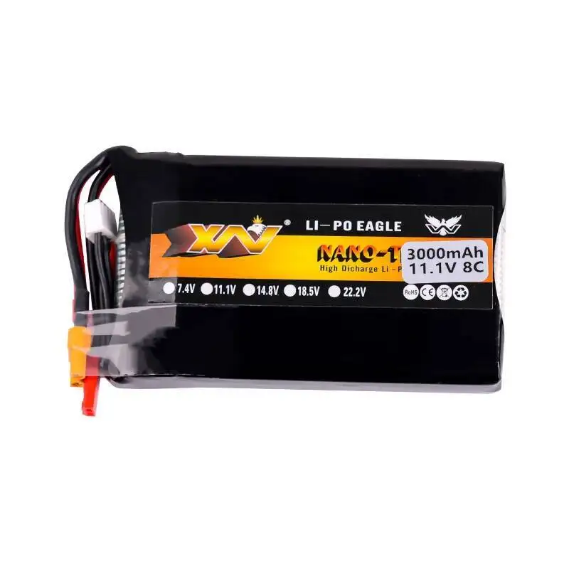 Batterie Émetteur RC6GS/RC4GS avec Chargeur USB - Lot 1P, chargeur USB branché sur batterie.