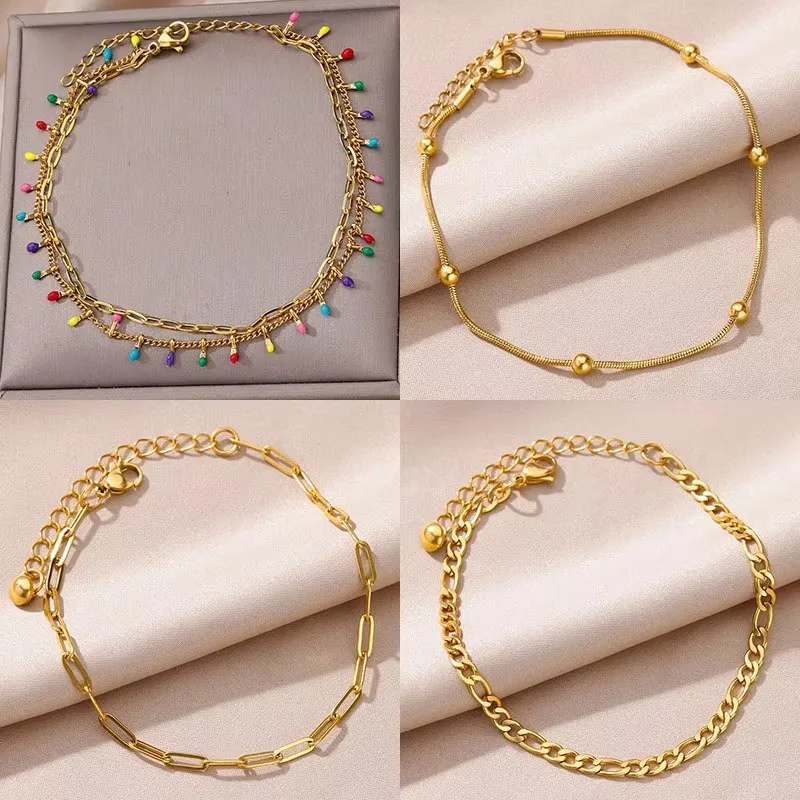 Drops Anklets Luxury Steel