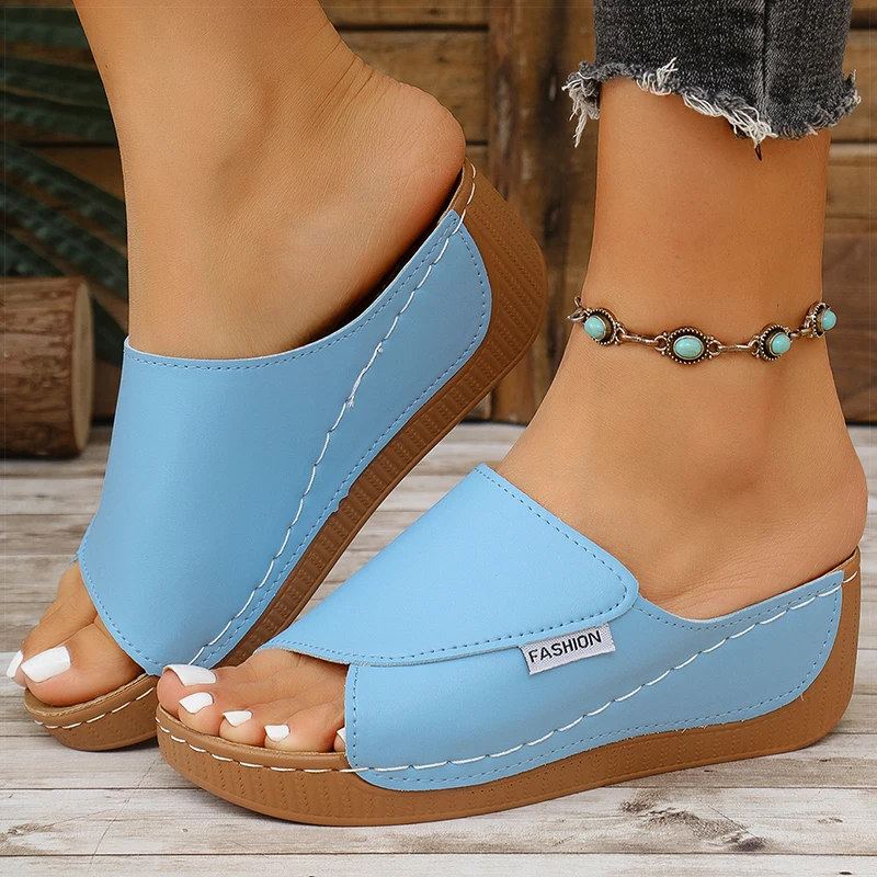 Women's Sandals Casual Heels Sandals Summer Woman Shoes Luxury Slippers Heeled Sandals Wedges Shoes Summer Footwear Women 2025