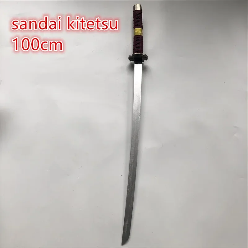

Anime 1:1 Cosplay 3rd Generation kitetsu Roronoa Zoro Sword Weapon Katana Espada Wood Ninja Knife Samurai Sword Prop Toys 100cm