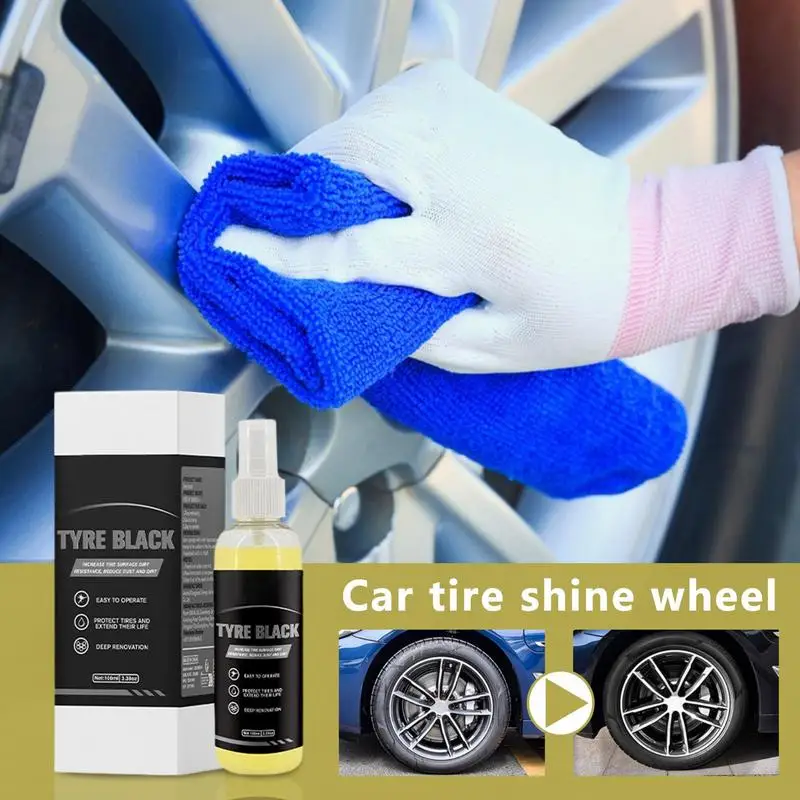 Wheel & Tire Cleaner 100ml Effective Wheel Cleaner Tire Shine Spray For Long-Lasting