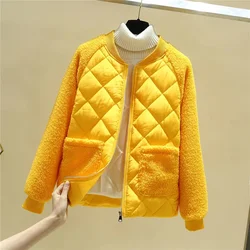 New Women Jacket Loose Lamb Wool Cotton Coat Autumn Winter Women Short Jacket Warm Outwear Lady Coat Female Outerwear 4XL