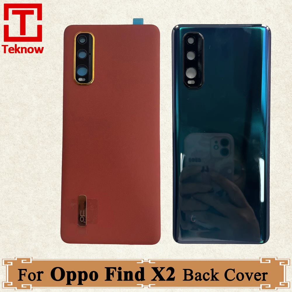 

Original Back Cover For Oppo Find X2 Battery Cover Rear Housing Door CPH2023 PDEM10 Battery Case Repair Parts Replacement