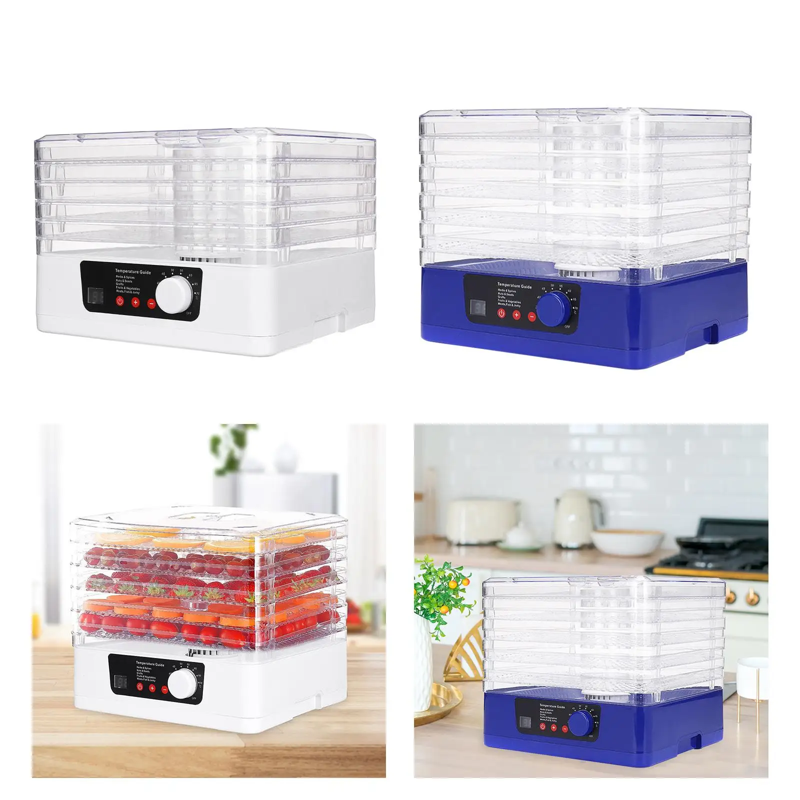 Electric Food Fruit Machine Fruit Dryer Large 5-tray Dehydration Portable 350W Power Saving 110V Dried Machine for Pet Food