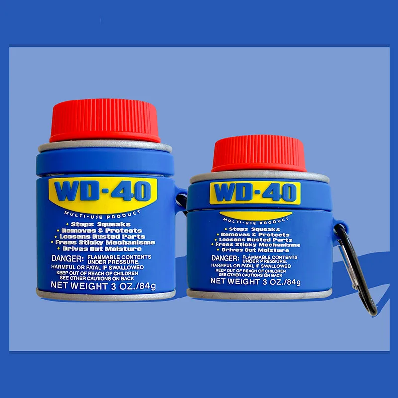

Funny WD-40 Lubricant Bluetooth Headset Cover for Airpods 1 2 Pro Silicone Airpods Case