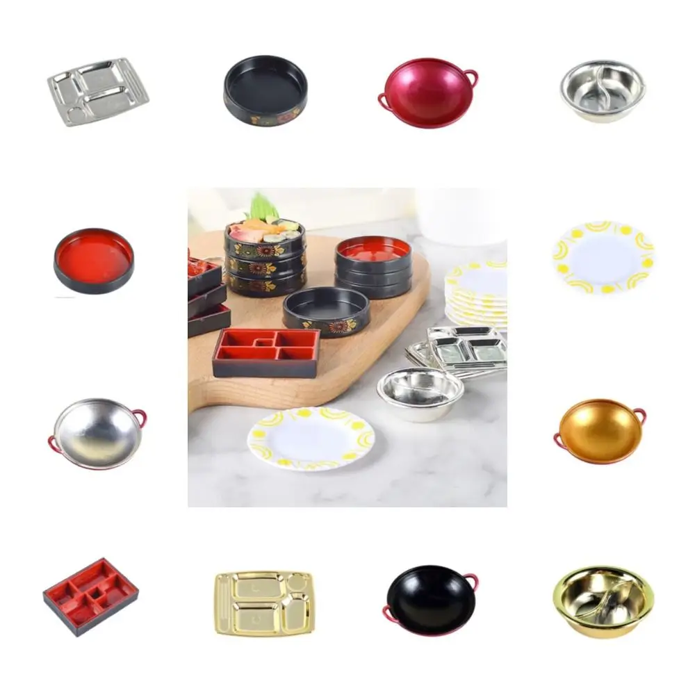 

Miniature Mini Tableware Toy Food Container Food Dishes Snack Plate Pretend Play Cooking Toys Plate Simulation Kids