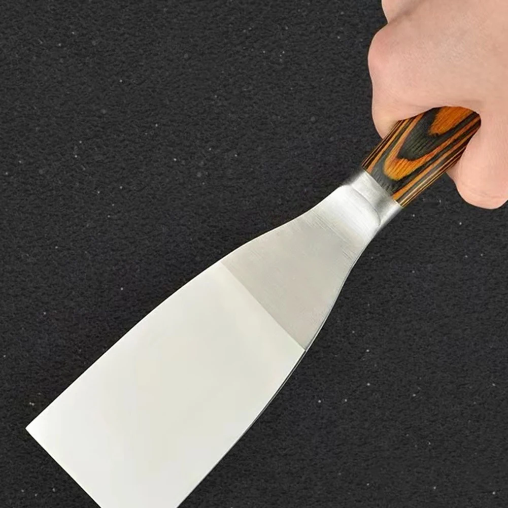 4PCS Stainless Steel Putty Shovel Set With Wood Color Handles For Drywall Repair Hot Sale Brand. New And High Quality