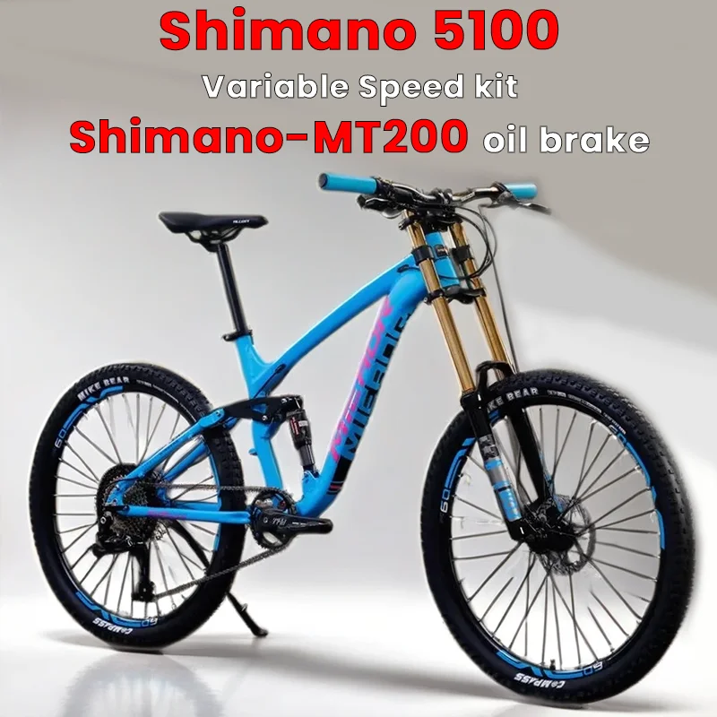 

Aluminum Alloy Soft Tail frame Mountain Bike Off-road Bicycle 11Speed 26/27.5inch Dual shock absorption Double disc brake aldult