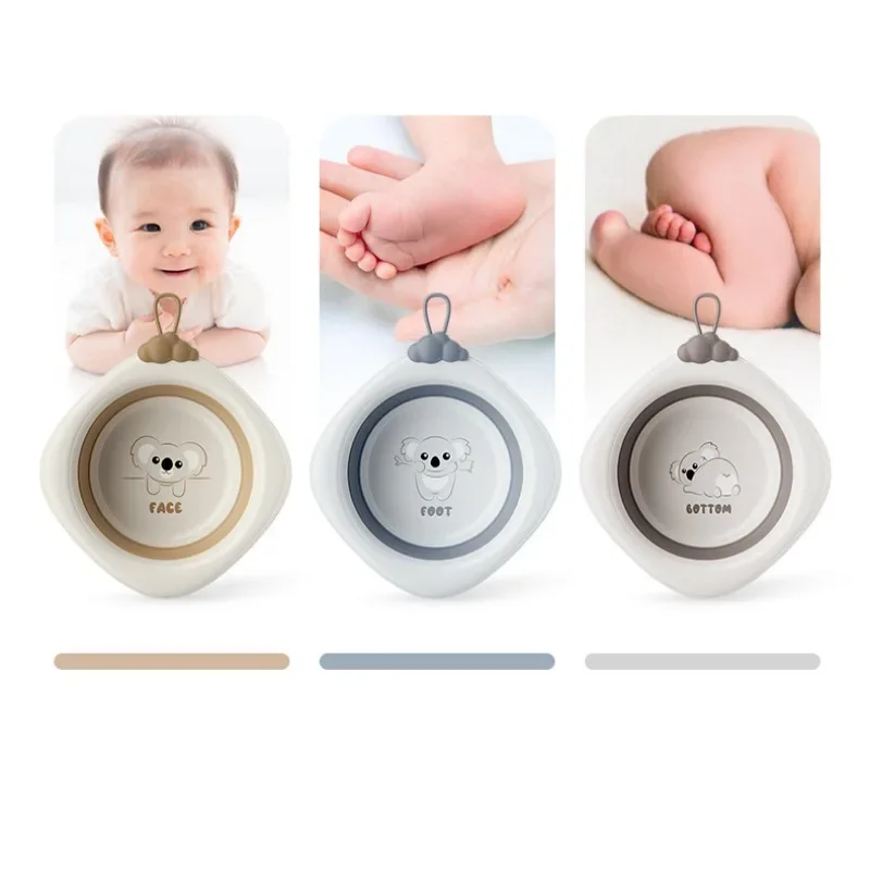 Kids Basin Washbasin Tub Bathroom Plastic Basin Newborn Foldable for Babies Portable Baby Bath Accessories