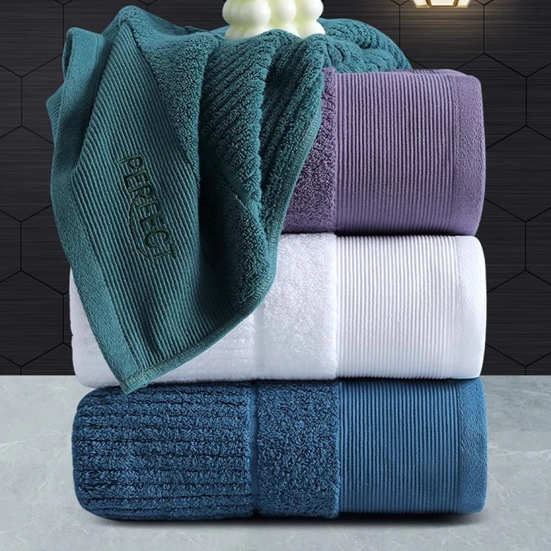 Five-star Hotel Thickened Cotton Towels Bath Towel Face Towel Light Luxury  Large Adult Washcloth Embroidery Wholesale 160x80cm - AliExpress