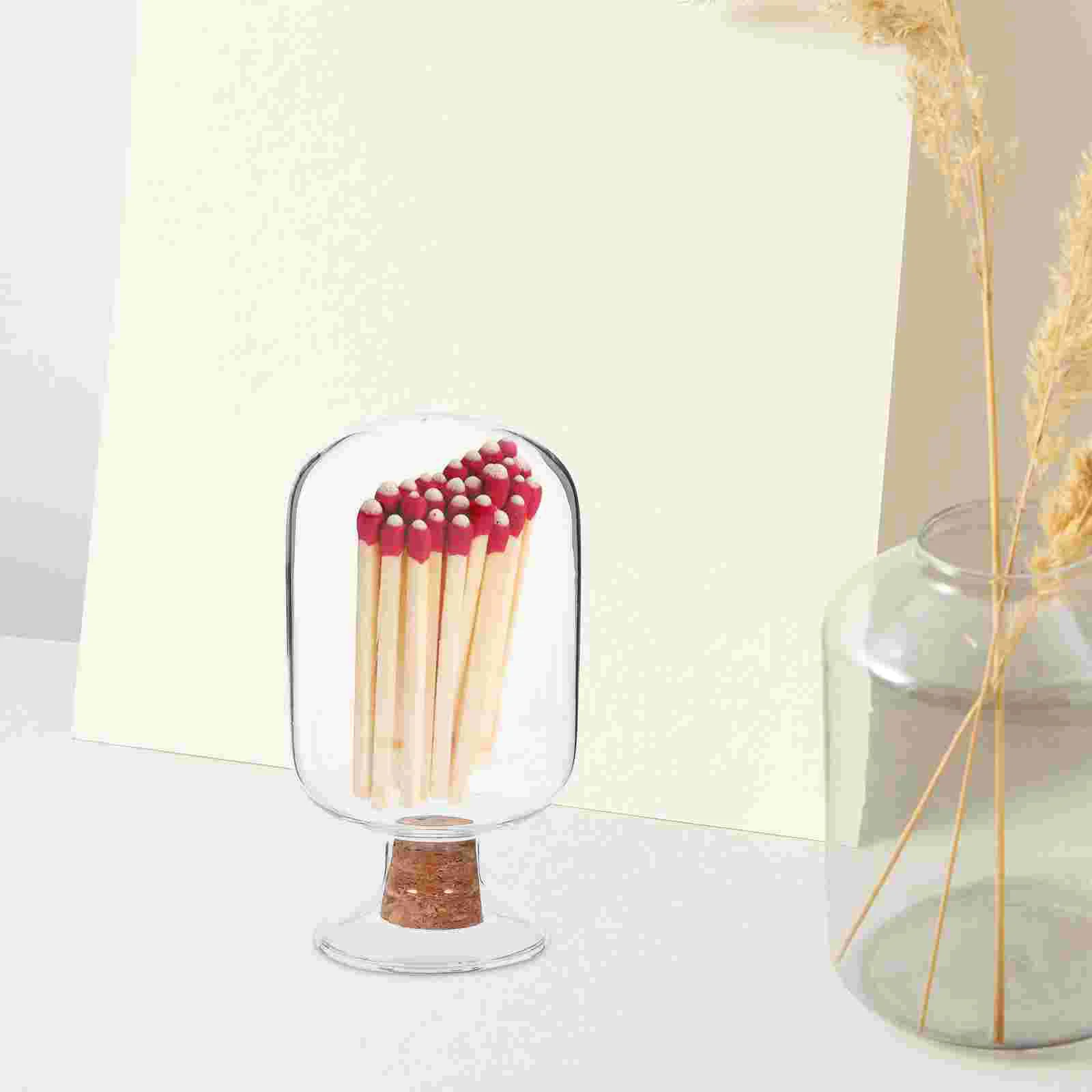 Glass Match Holder: Practical and Beautifully Designed Match Container for Storing Matches and Displaying Artwork