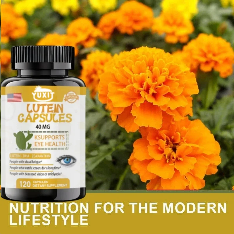 YUXIT Natural Treasure Lutein Pill, Eye Health Supplement And Vitamin, Supports Visual Health, 40mg