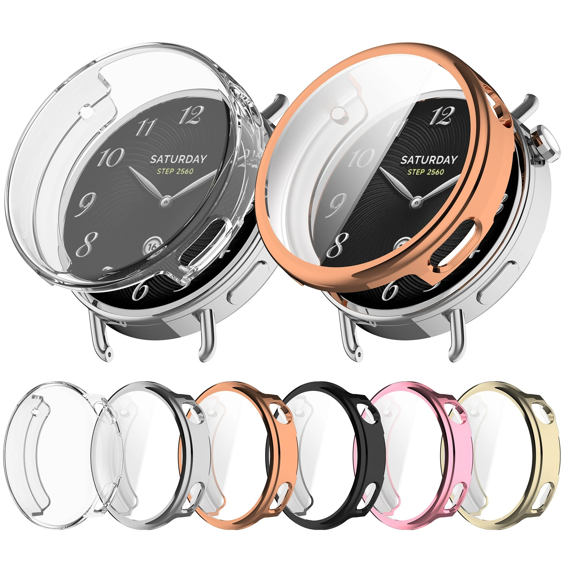 Electroplated All-Inclusive Soft TPU Protective Watch Case Cover