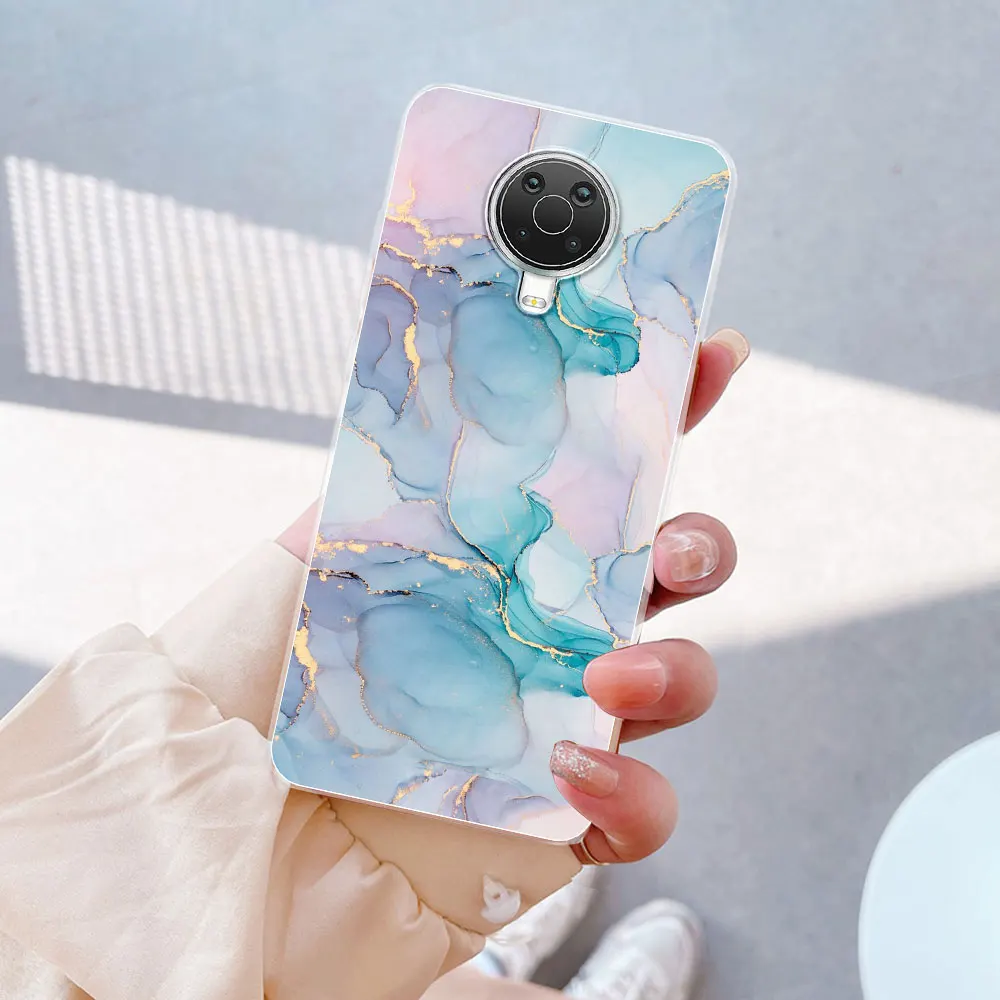Elegant 6.52 Marble Clear TPU Silicone Soft Case - Flexible Protective Cover