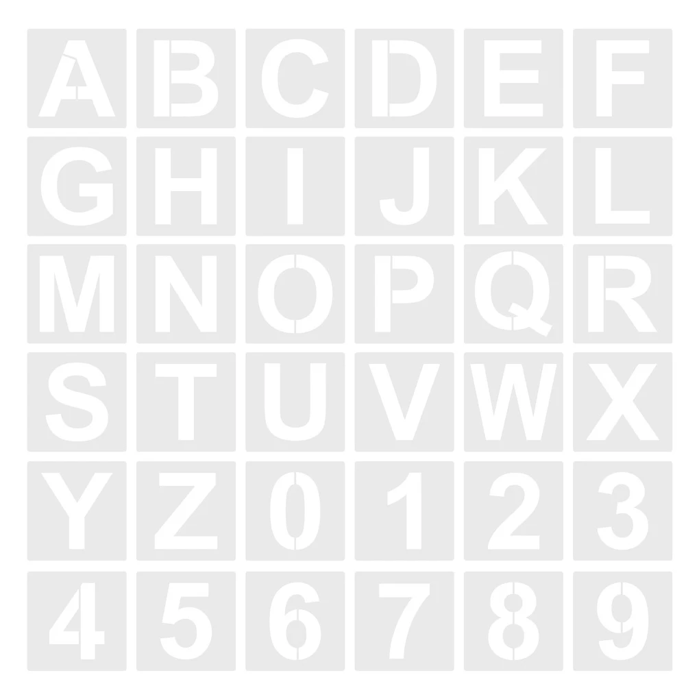 

36 Pieces PET Alphabet Letter Stencil Transparent 3inch Chalkboard Home Craft Decoration Art Project Mold Mould