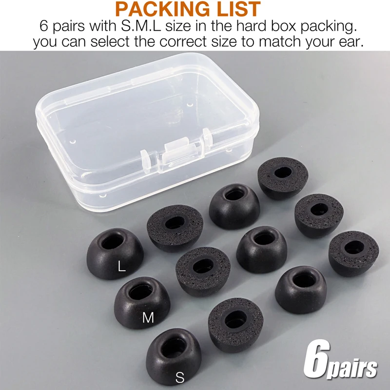 TENNMAK12X Memory Foam Ear Tips forNothing Ear/Nothing Ear (a) /Nothing Ear (3) /CMF Buds 2 & 2a / 2 Plus/CMF Buds Pro & Pro 2