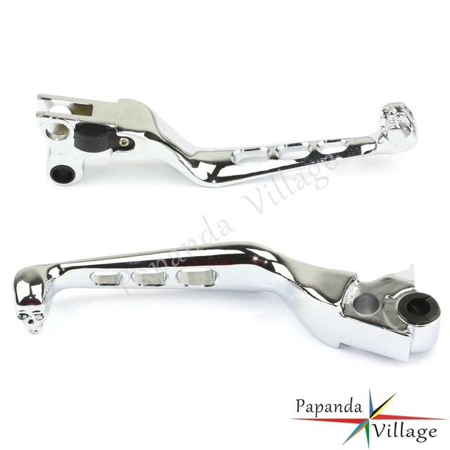 Leva Frizione/Freno Per Harley Sportster 2004-2015 - Manubrio Cromo Con Teschio - Foto 3