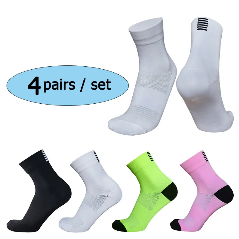 4 pairs short breathable mesh men and women cycling socks professional sports cycling road calcetines hombre sports socks cycling socks fitness sports socks sport socks