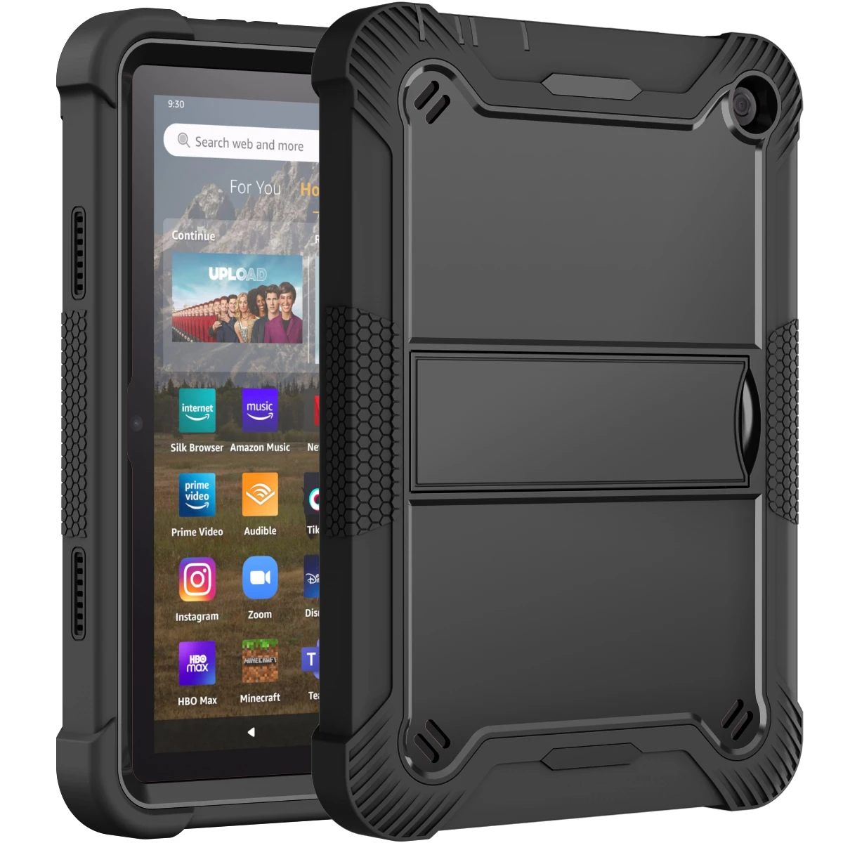 Durable Shockproof Armor Tablet Stand Case - Hard Protective Shell