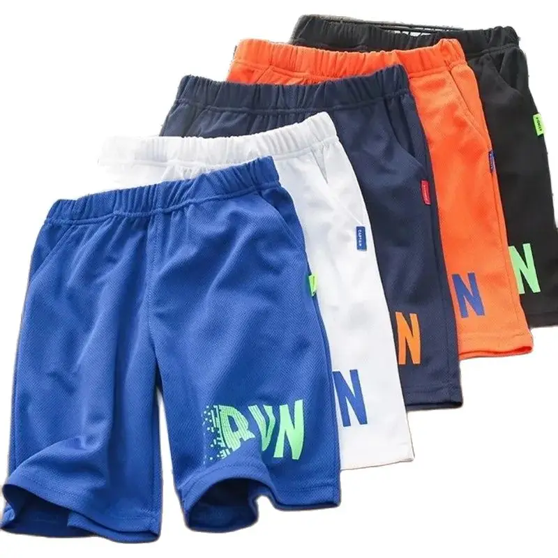 Kids Sport Shorts Football Training Shorts Men Kits Soccer Uniform Boy Running Basketball Solid Color Loose Beach