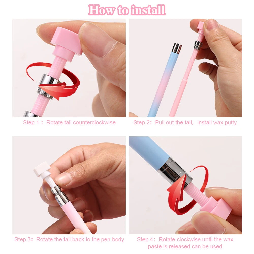 DIY Diamond Painting Pen Kit Refillable Crayons Rotating Glue Dot Drill Pen for Nail Art Diamond Art Accessories Quick Tool nail art tools nail art pen nail art picking tools rhinestone picker pen rhinestone picking tool