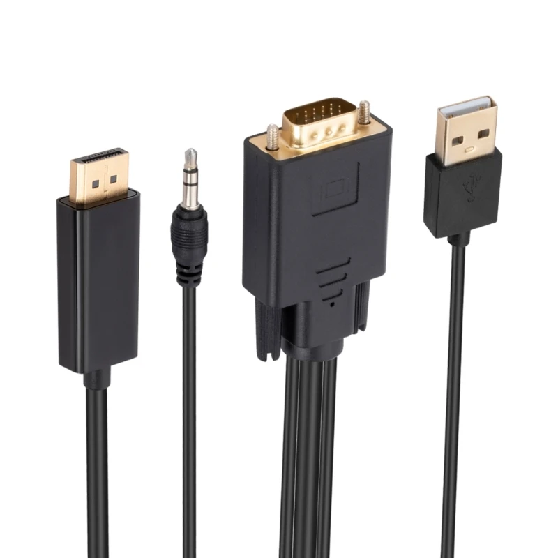 휴대용 VGA DisplayPort 어댑터 케이블 VGA 아날로그 신호 신호
