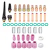 49pcs TIG Welding Stubby Gas Lens Consumables Accessory for WP17/18/26 4